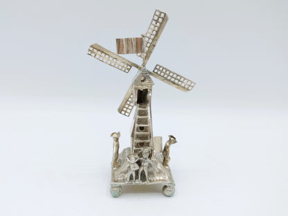 Zilveren miniatuur windmolen, 19e eeuws