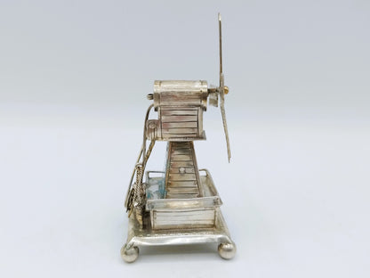 Zilveren miniatuur windmolen, J. van Straten,  Hoorn, 1904