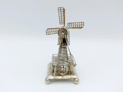 Zilveren miniatuur windmolen, J. van Straten,  Hoorn, 1904