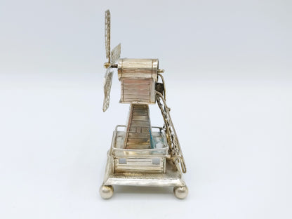 Zilveren miniatuur windmolen, J. van Straten,  Hoorn, 1904