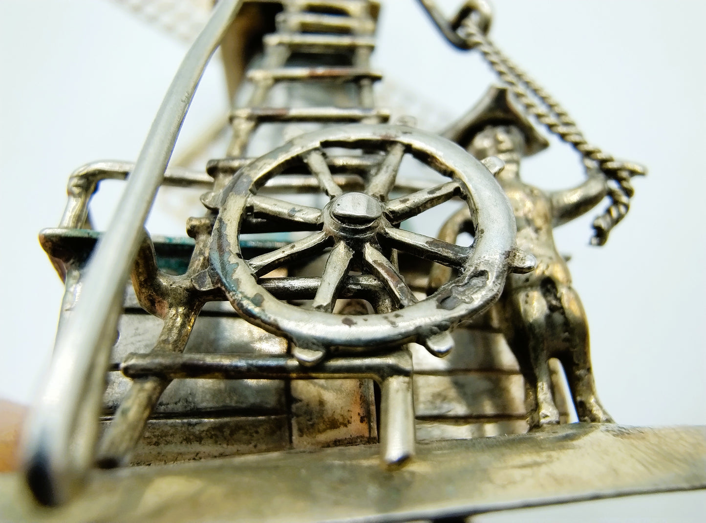 Zilveren miniatuur windmolen, J. van Straten,  Hoorn, 1904
