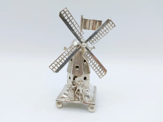 Zilveren miniatuur molen, J. Verhoogt, Hoorn, 1903