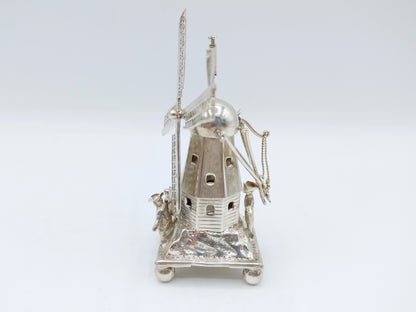 Zilveren miniatuur molen, J. Verhoogt, Hoorn, 1903