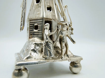 Zilveren miniatuur molen, J. Verhoogt, Hoorn, 1903