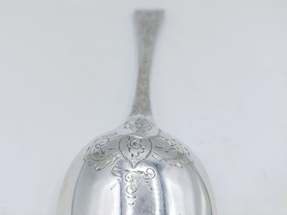 Zilveren groentelepel, H.A. Schuss, Amsterdam, 1856
