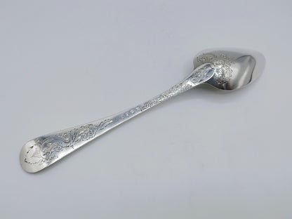 Zilveren groentelepel, H.A. Schuss, Amsterdam, 1856