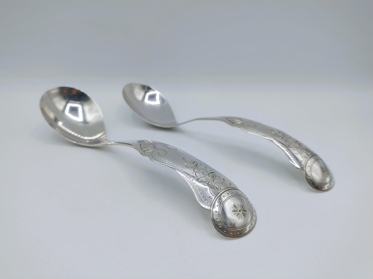 Set zilveren confiture- of jamlepels, J.M. van Kempen & Zn, Voorschoten, 1877