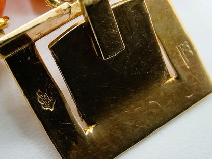 Bloedkoralen armband met gouden slot, Amsterdam