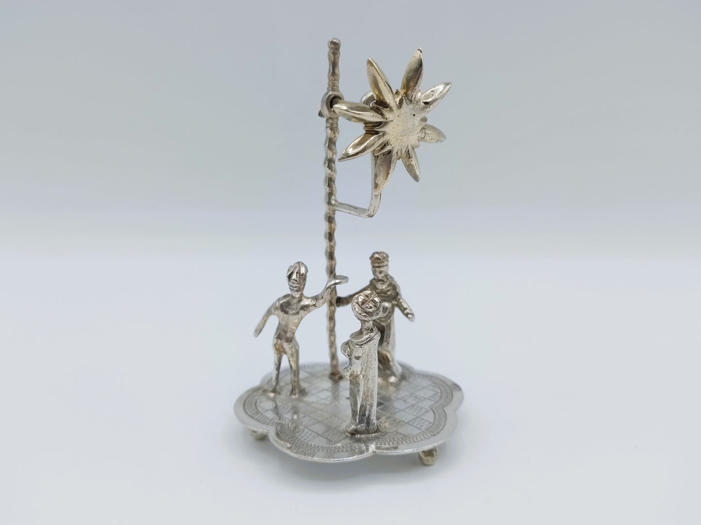 Zilveren miniatuur 3 koningenspel, R. Scheltens, Groningen, ca. 1860