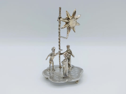 Zilveren miniatuur 3 koningenspel, R. Scheltens, Groningen, ca. 1860