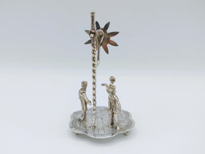 Zilveren miniatuur 3 koningenspel, R. Scheltens, Groningen, ca. 1860