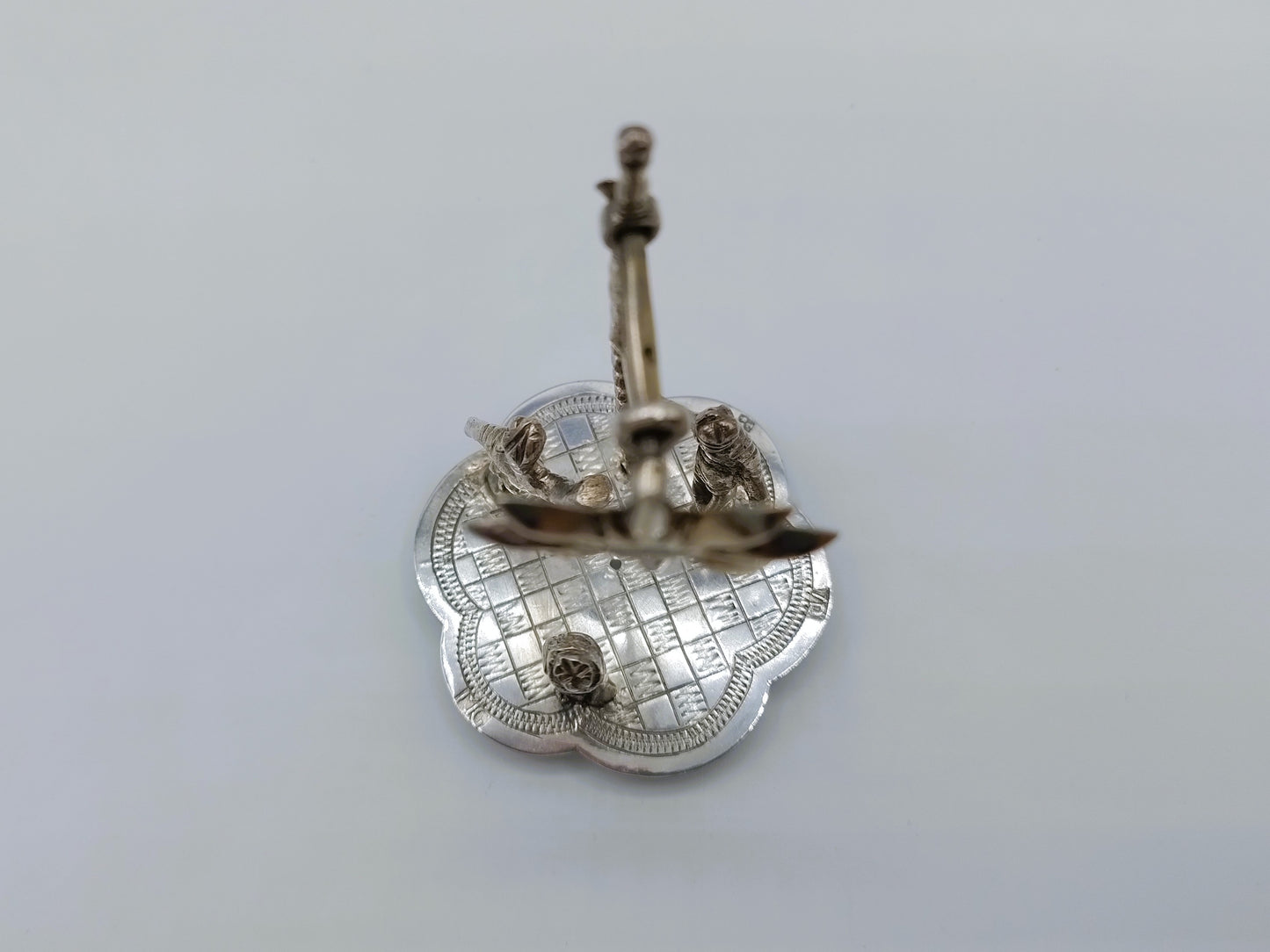 Zilveren miniatuur 3 koningenspel, R. Scheltens, Groningen, ca. 1860