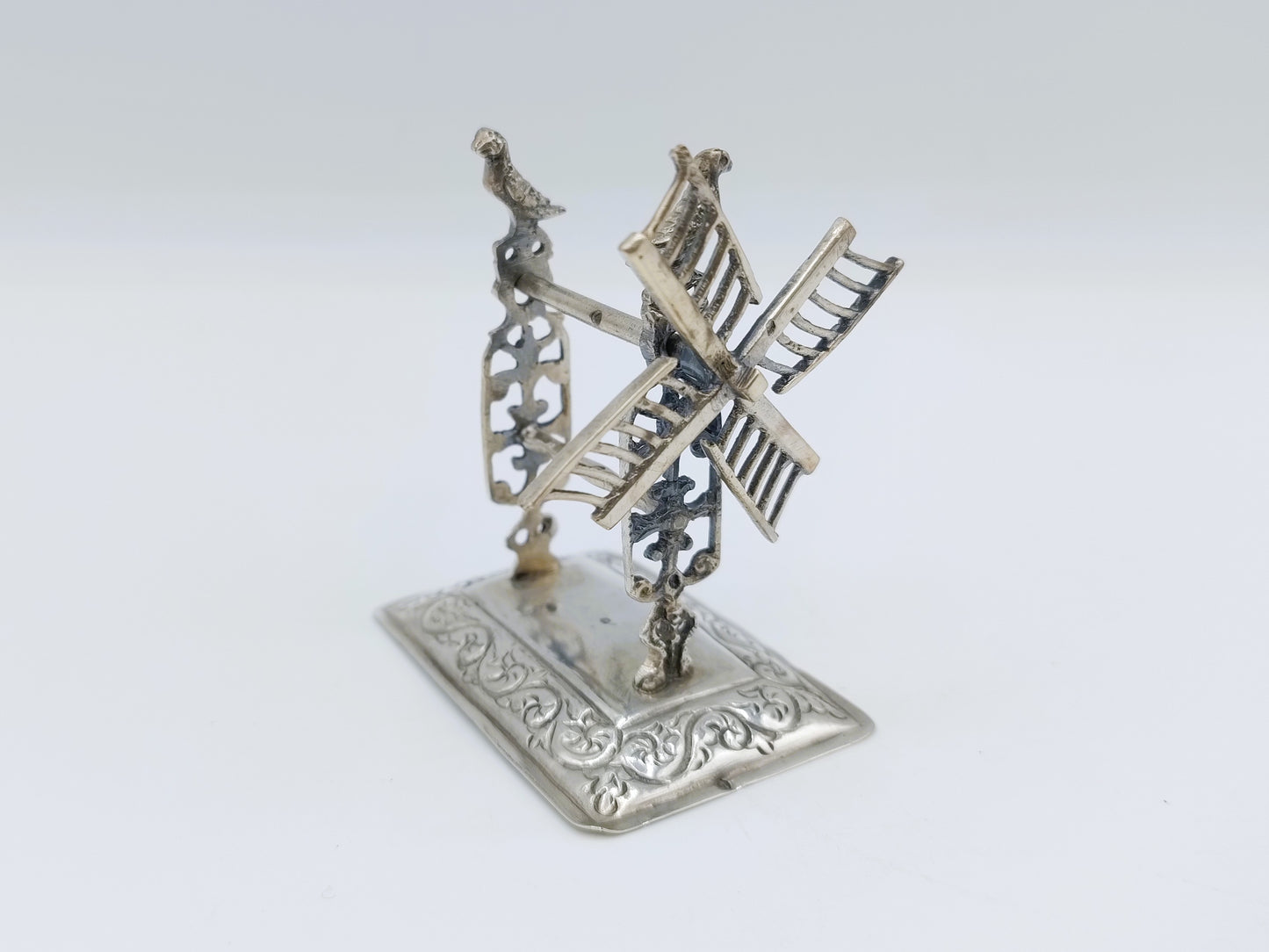 Zilveren miniatuur haalmolen, R. Scheltens, Groningen, ca. 1860