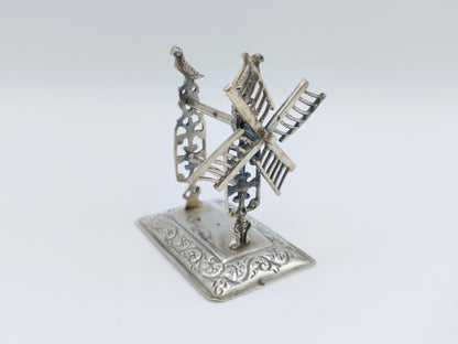 Zilveren miniatuur haalmolen, R. Scheltens, Groningen, ca. 1860