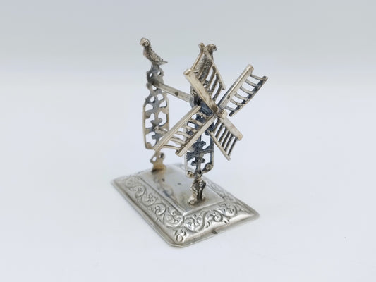 Zilveren miniatuur haalmolen, R. Scheltens, Groningen, ca. 1860