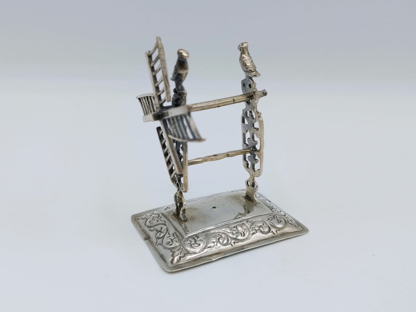 Zilveren miniatuur haalmolen, R. Scheltens, Groningen, ca. 1860