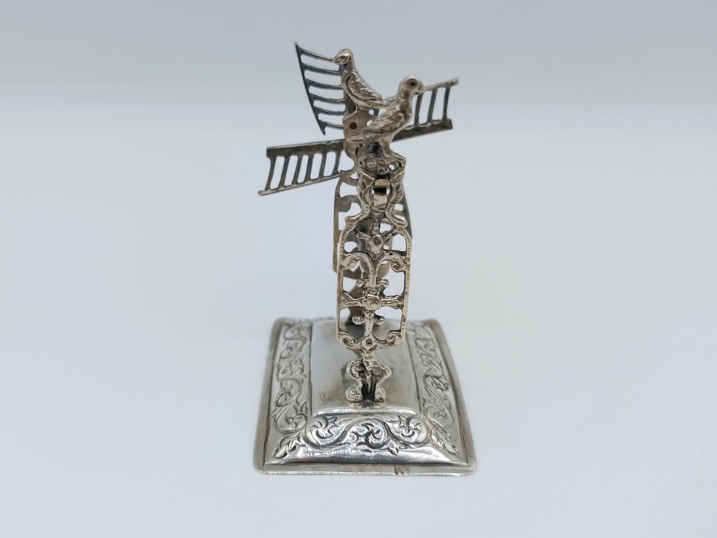 Zilveren miniatuur haalmolen, R. Scheltens, Groningen, ca. 1860