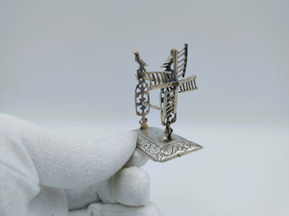 Zilveren miniatuur haalmolen, R. Scheltens, Groningen, ca. 1860