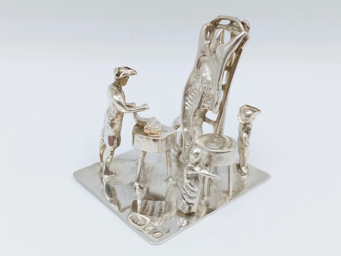 Miniatuur slagerijtafereel, J. Verhoogt, Hoorn, 1902