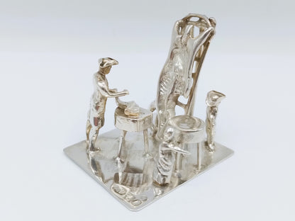 Miniatuur slagerijtafereel, J. Verhoogt, Hoorn, 1902