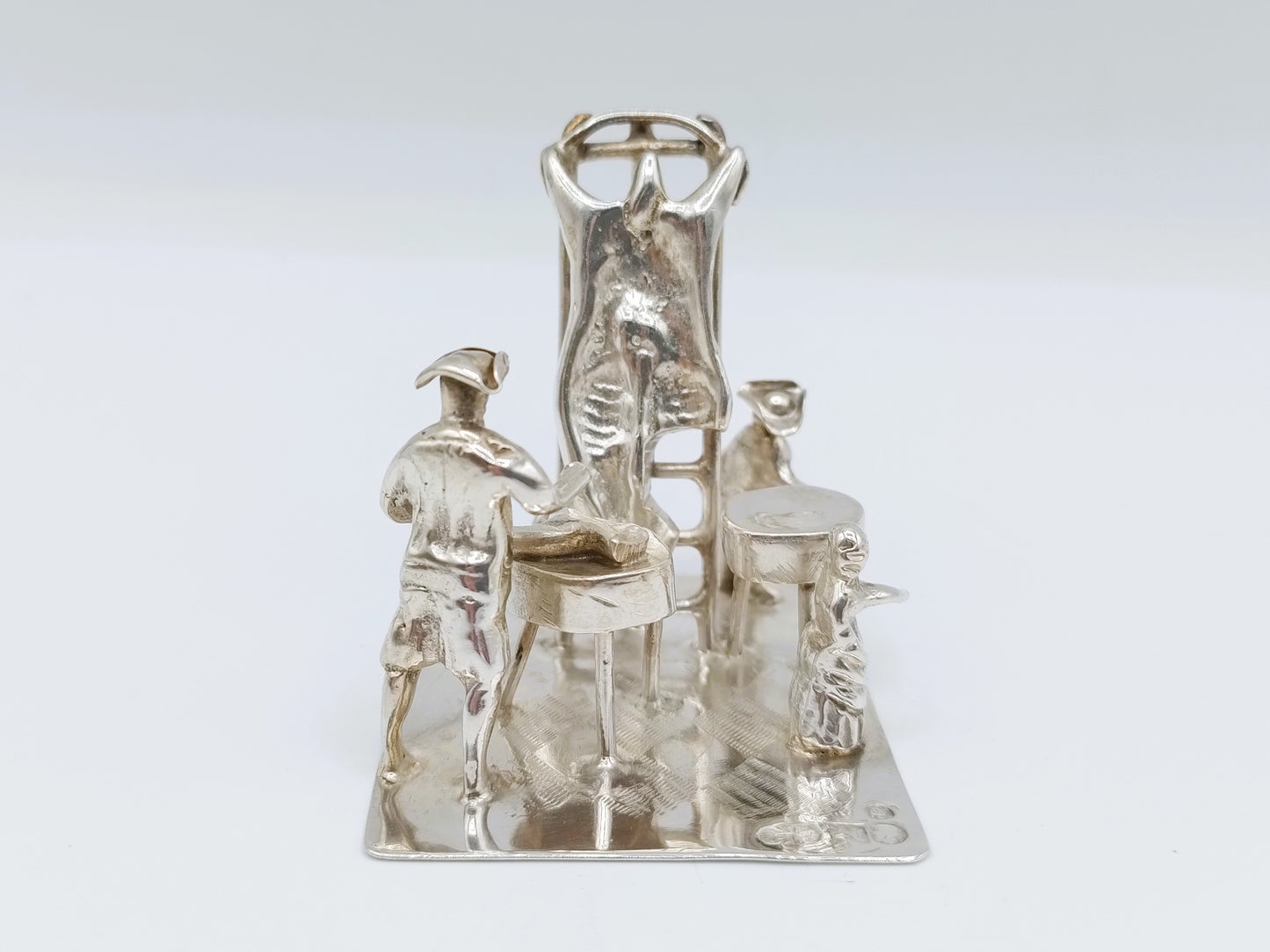 Miniatuur slagerijtafereel, J. Verhoogt, Hoorn, 1902