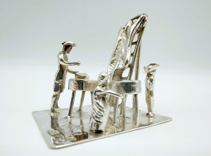 Miniatuur slagerijtafereel, J. Verhoogt, Hoorn, 1902