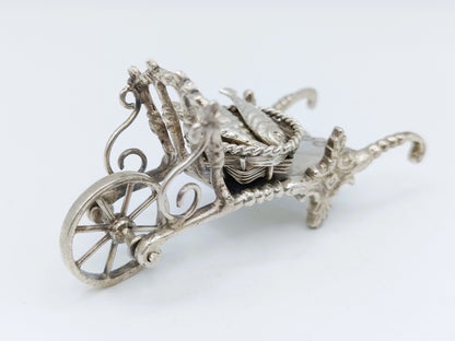 Miniatuur kruiwagen met vismand, J. Verhoogt, Hoorn, 1908