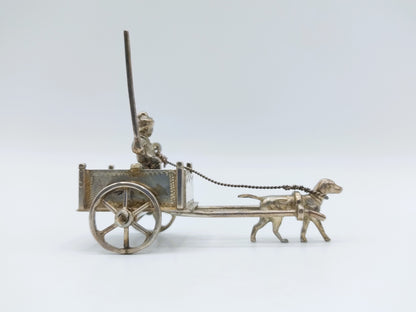 Zilveren miniatuur hondenkar A.F. Westerwaal, Amsterdam, ca. 1910