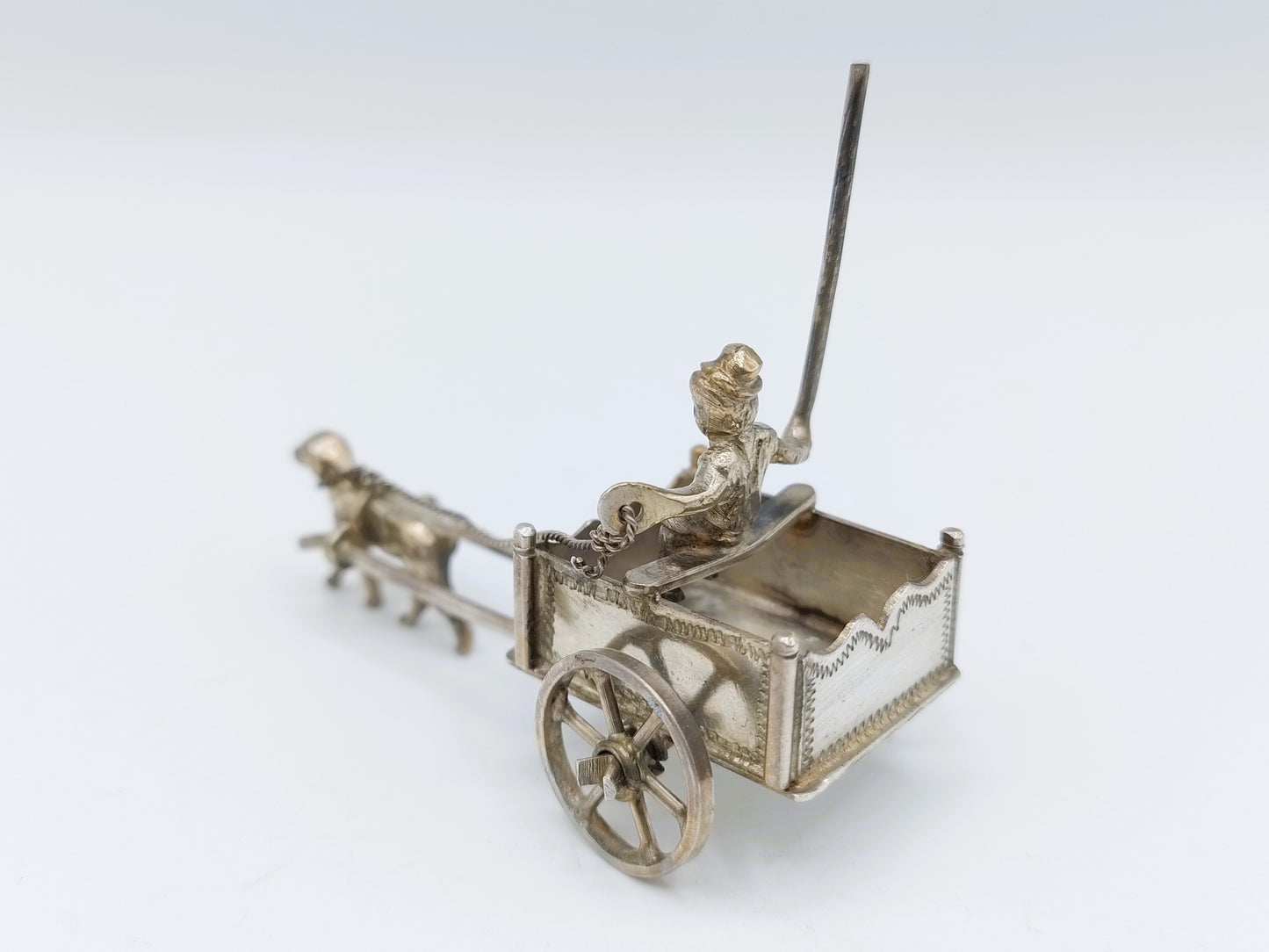 Zilveren miniatuur hondenkar A.F. Westerwaal, Amsterdam, ca. 1910