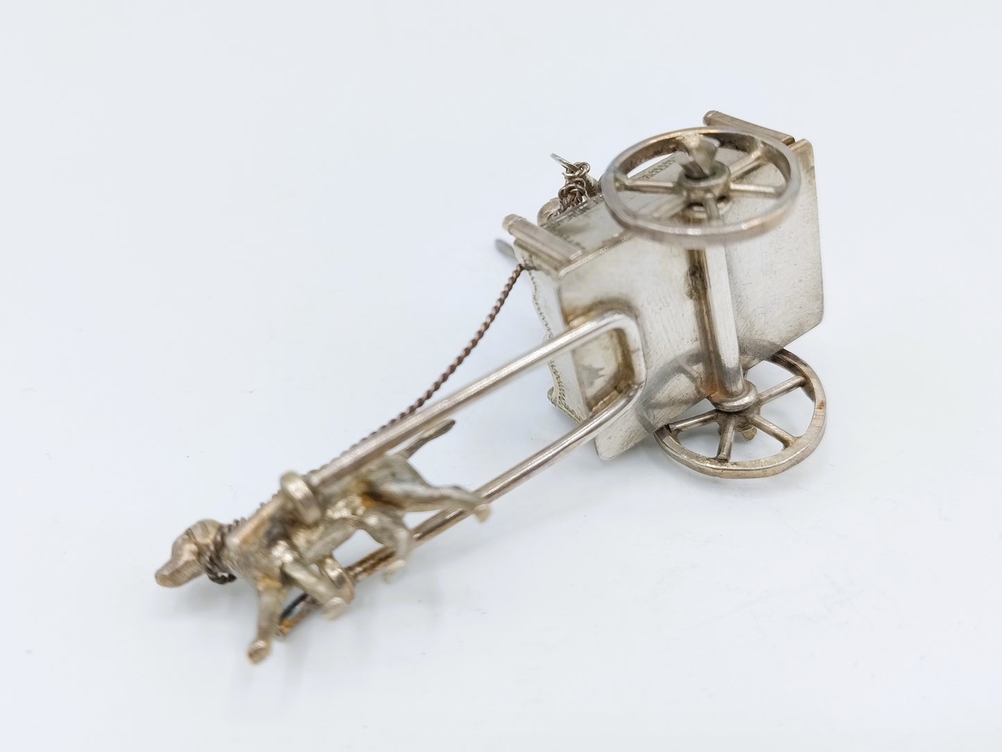 Zilveren miniatuur hondenkar A.F. Westerwaal, Amsterdam, ca. 1910