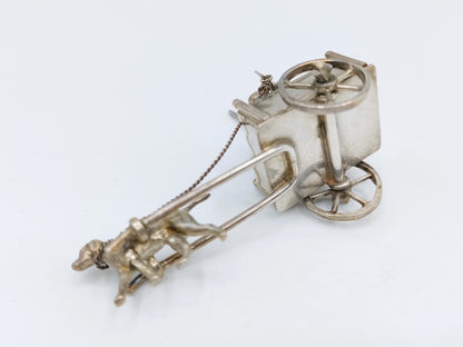 Zilveren miniatuur hondenkar A.F. Westerwaal, Amsterdam, ca. 1910