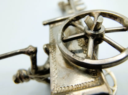 Zilveren miniatuur hondenkar A.F. Westerwaal, Amsterdam, ca. 1910