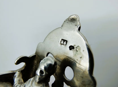Zilveren miniatuur kinderstoel,  R. Scheltens, Groningen, ca. 1860