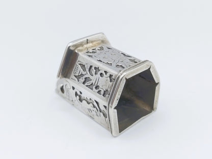 Zilveren miniatuur kinderstoel,  R. Scheltens, Groningen, ca. 1860