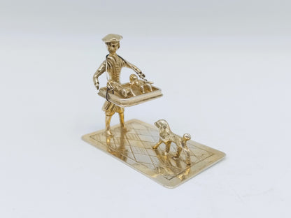 Zilveren miniatuur poppenverkoper,  A.F. Westerwaal, Amsterdam, ca. 1910