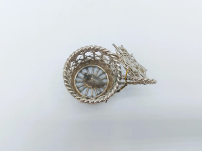 Zilveren miniatuur vogelkooi, A.F. Westerwaal, Amsterdam, ca. 1910