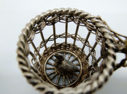 Zilveren miniatuur vogelkooi, A.F. Westerwaal, Amsterdam, ca. 1910