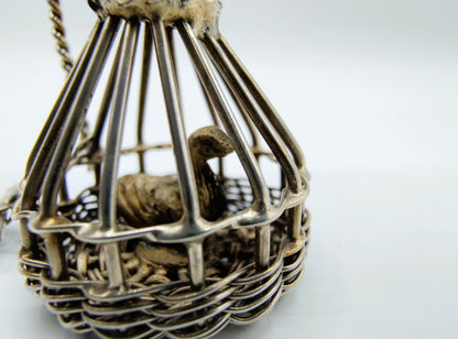Zilveren miniatuur eendenkooi, A.F. Westerwaal, Amsterdam, ca. 1910