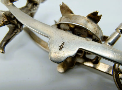 Zilveren miniatuur visboer met kruiwagen, A.F. Westerwaal, Amsterdam, ca. 1910