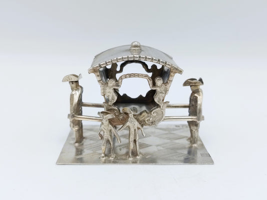 Miniatuur draagstoel met dragers, J. Verhoogt, Hoorn, 1910