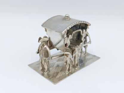Miniatuur draagstoel met dragers, J. Verhoogt, Hoorn, 1910
