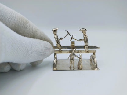 Miniatuur timmermannen,  J. Verhoogt, Hoorn, ca. 1910