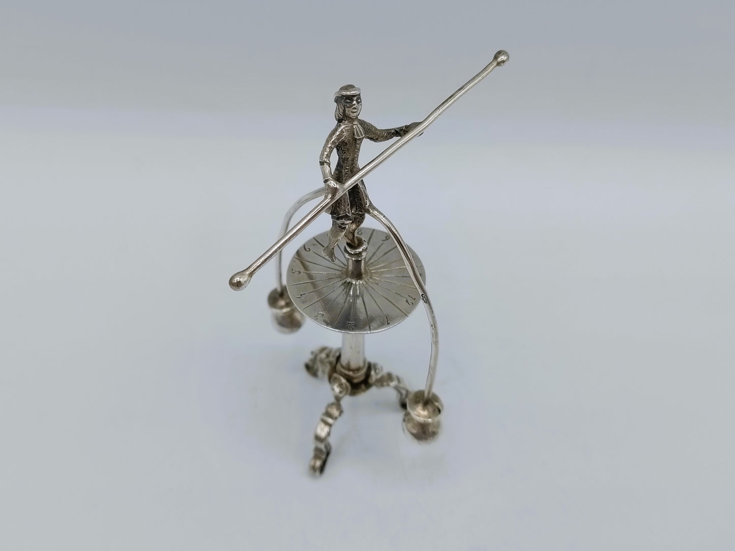 Zilveren miniatuur roulettespel, J.S. Zwanenburg & Zn, Sneek, 19e eeuws