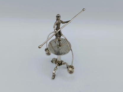 Zilveren miniatuur roulettespel, J.S. Zwanenburg & Zn, Sneek, 19e eeuws