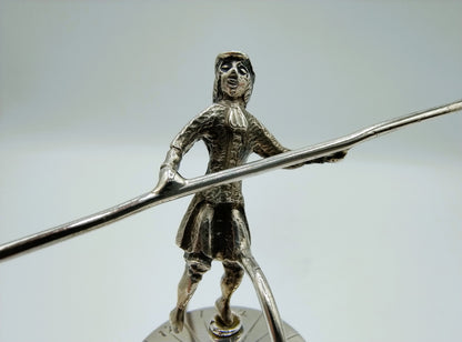Zilveren miniatuur roulettespel, J.S. Zwanenburg & Zn, Sneek, 19e eeuws