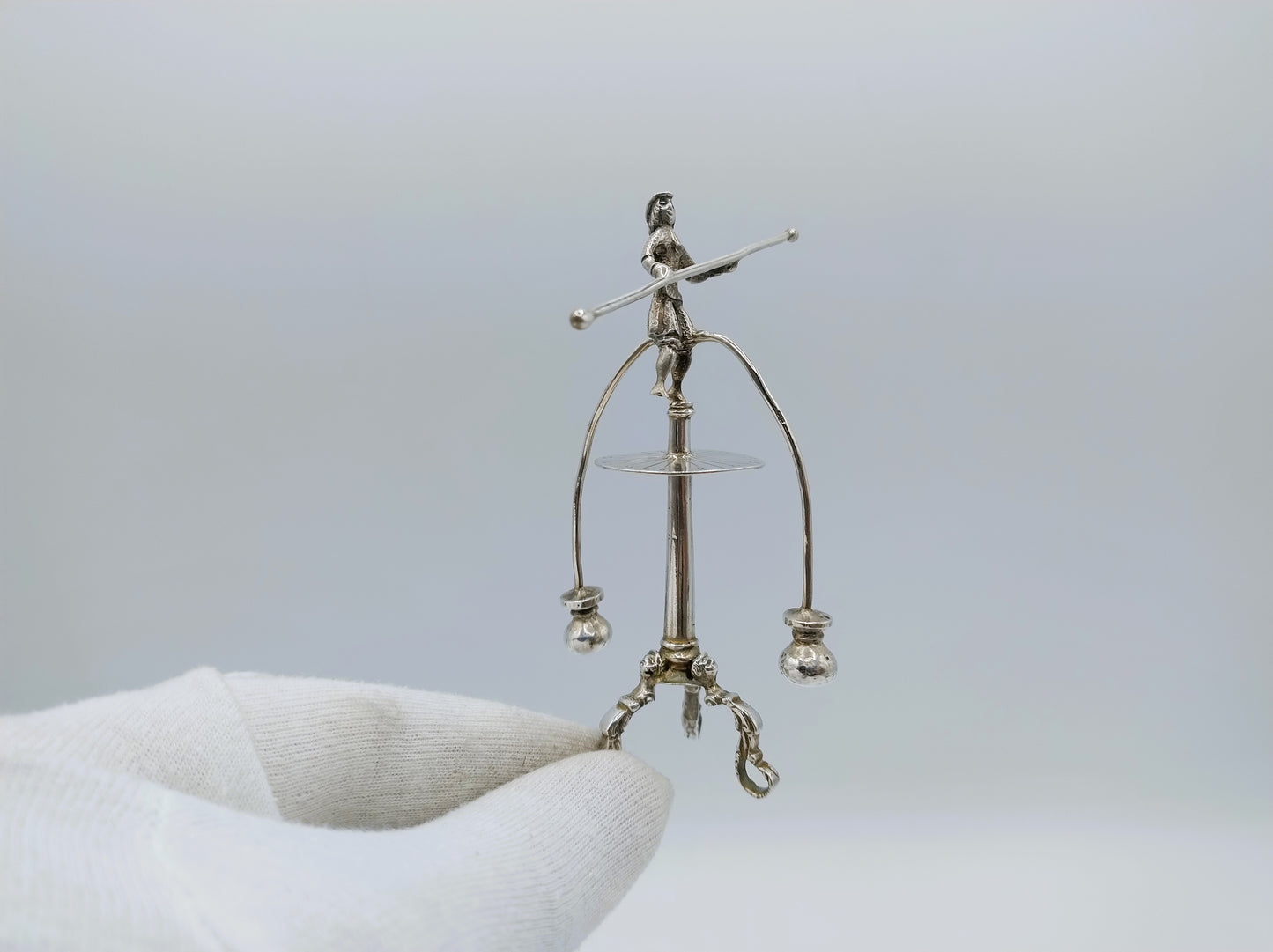 Zilveren miniatuur roulettespel, J.S. Zwanenburg & Zn, Sneek, 19e eeuws