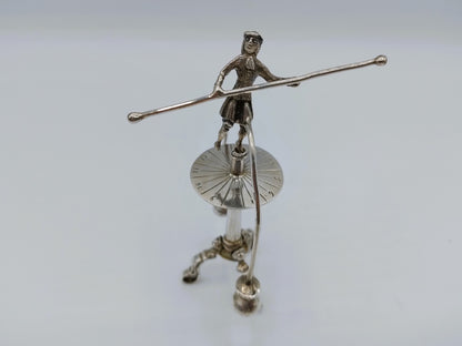 Zilveren miniatuur roulettespel, J.S. Zwanenburg & Zn, Sneek, 19e eeuws