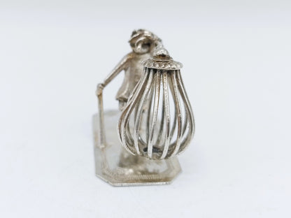 Zilveren miniatuur vogelvanger, W. Freen, Dordrecht, 19e eeuws