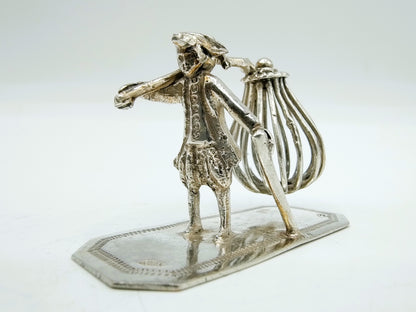 Zilveren miniatuur vogelvanger, W. Freen, Dordrecht, 19e eeuws