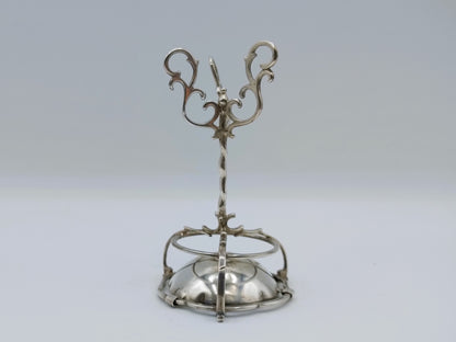 Zilveren miniatuur kwispedoor, J.S. Zwanenburg & Zn, Sneek, 19e eeuws